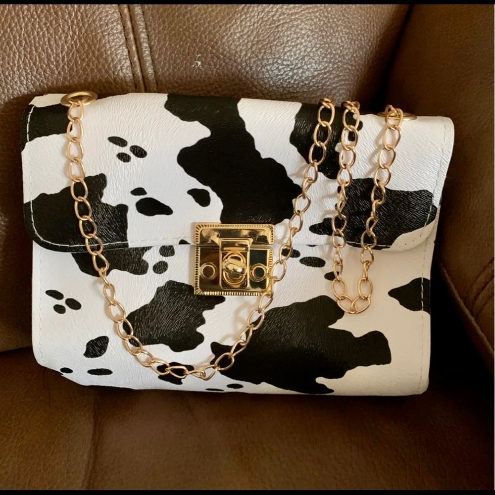Cow print crossbody